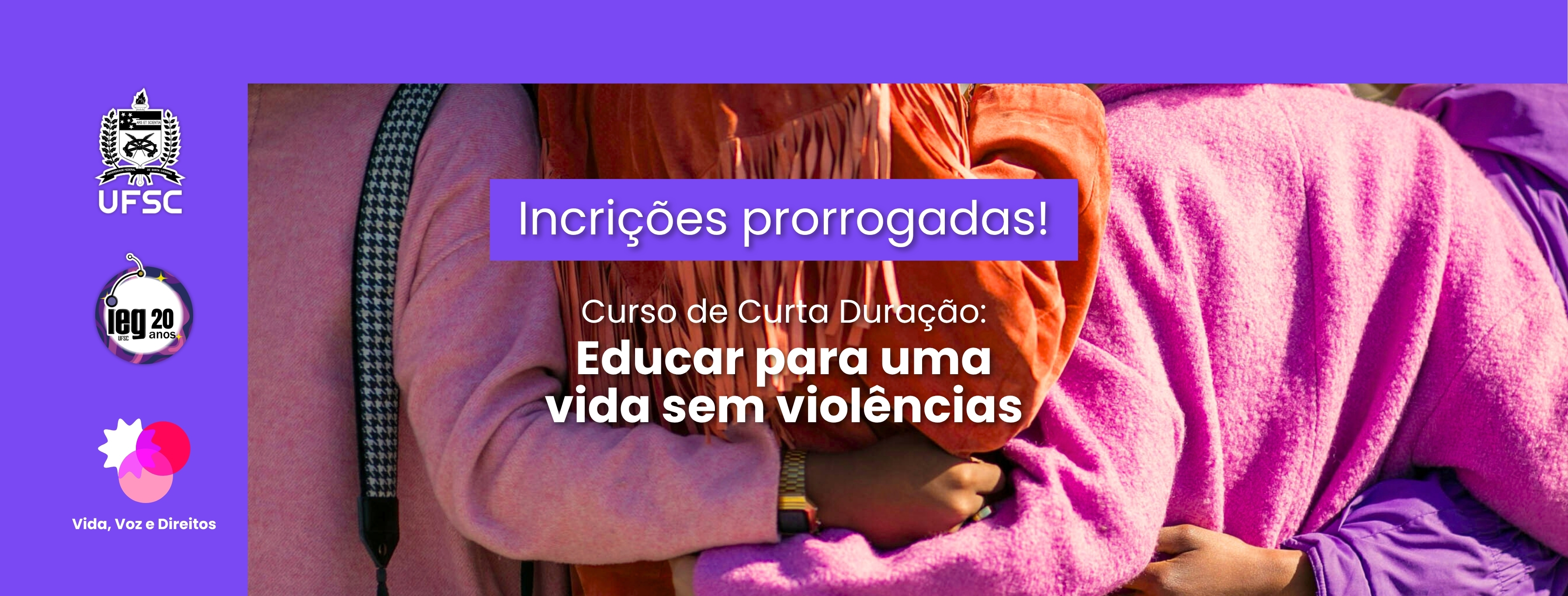 Inscrições prorrogadas para o 9° Curso de Curta Duração “Educar para uma vida sem violência”