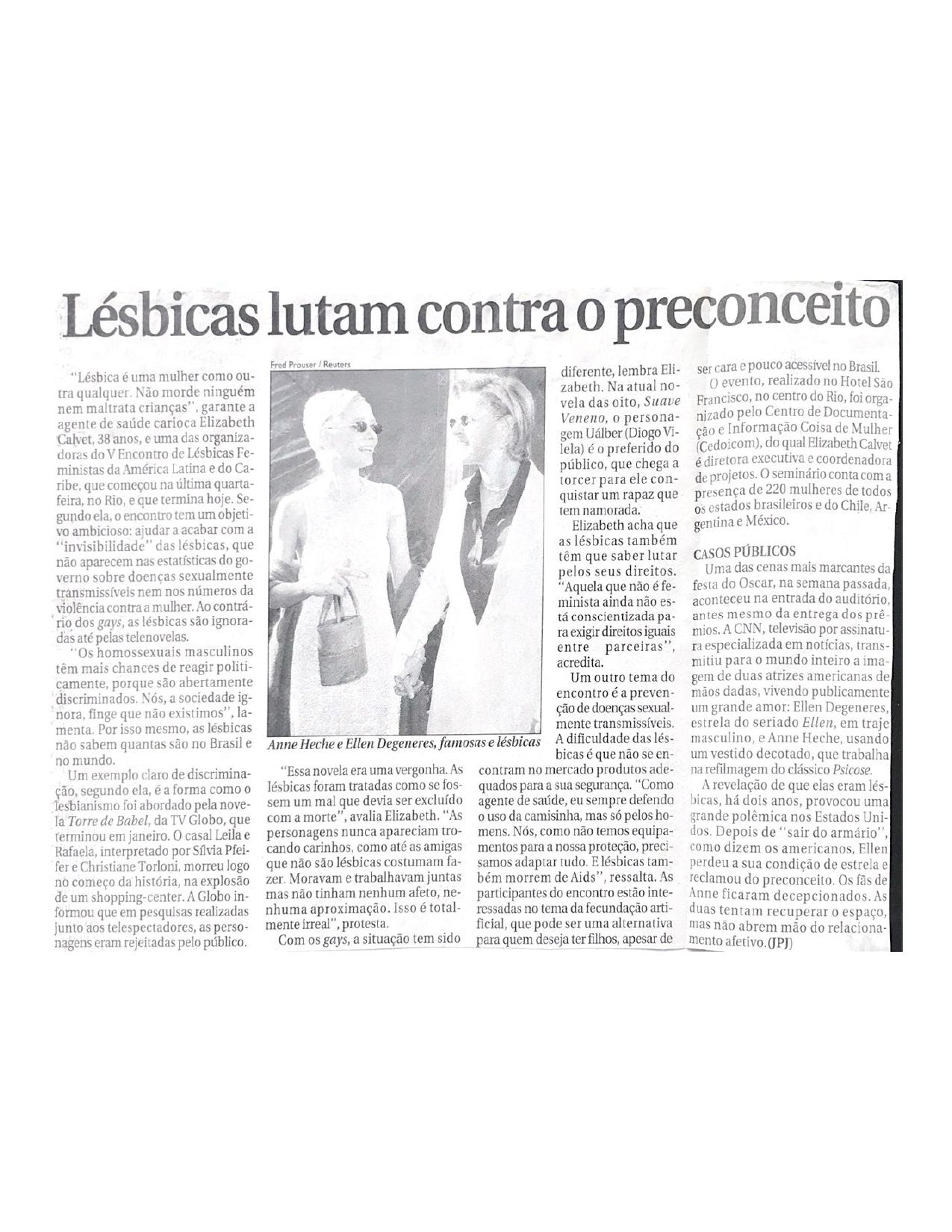 Lésbicas lutam contra o preconceito