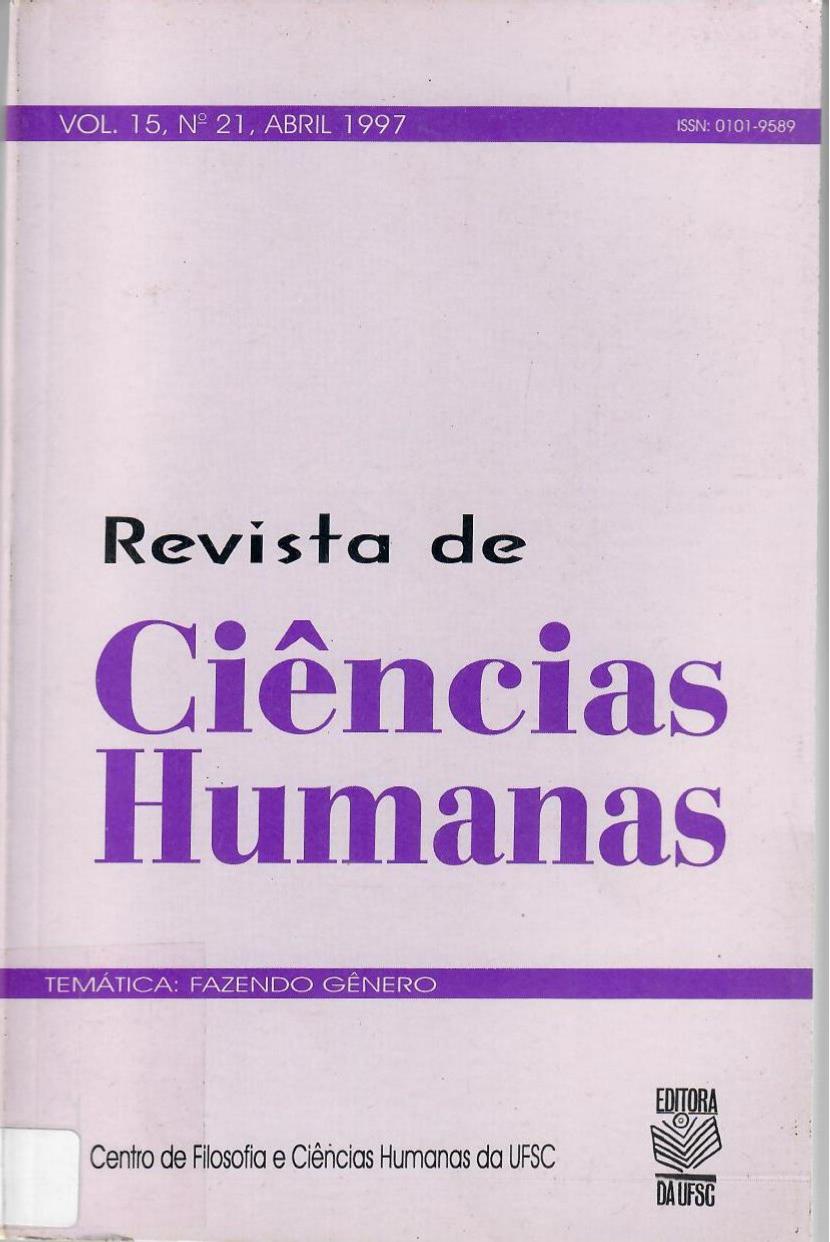 Revista de Ciências Humanas - Temática: Fazendo Gênero