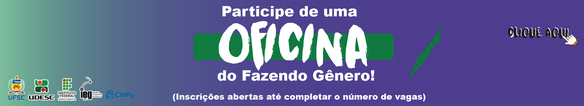 Participe de uma Oficina do FG13!