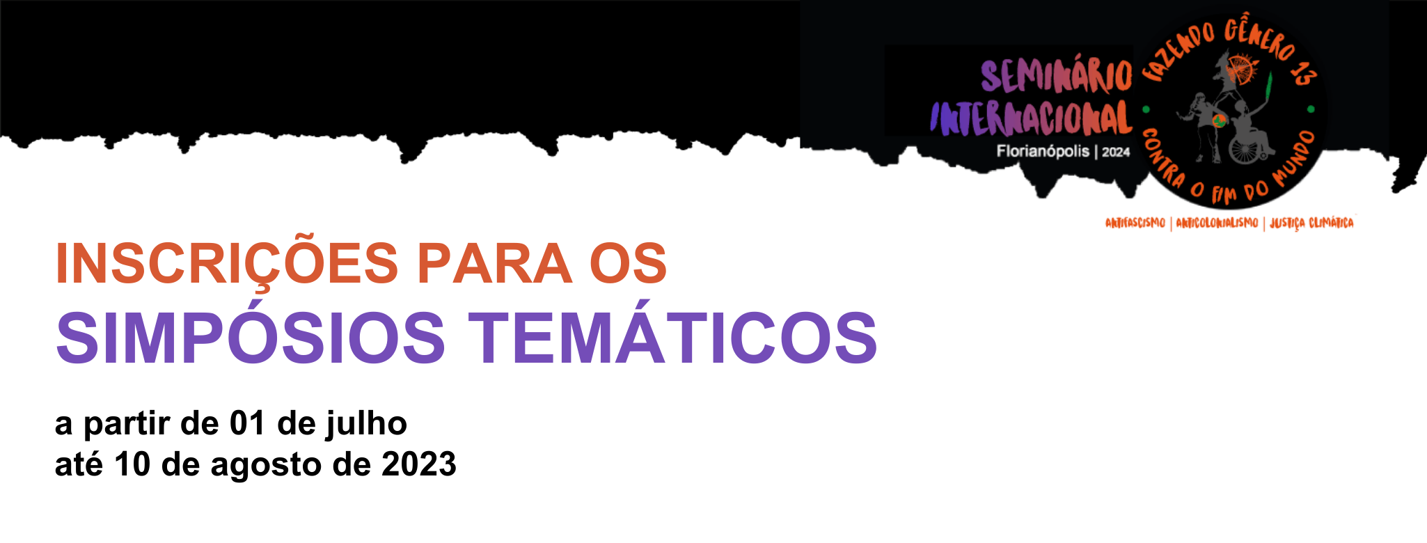 CHAMADA PARA PROPOSIÇÃO DE SIMPÓSIOS TEMÁTICOS AO FG13